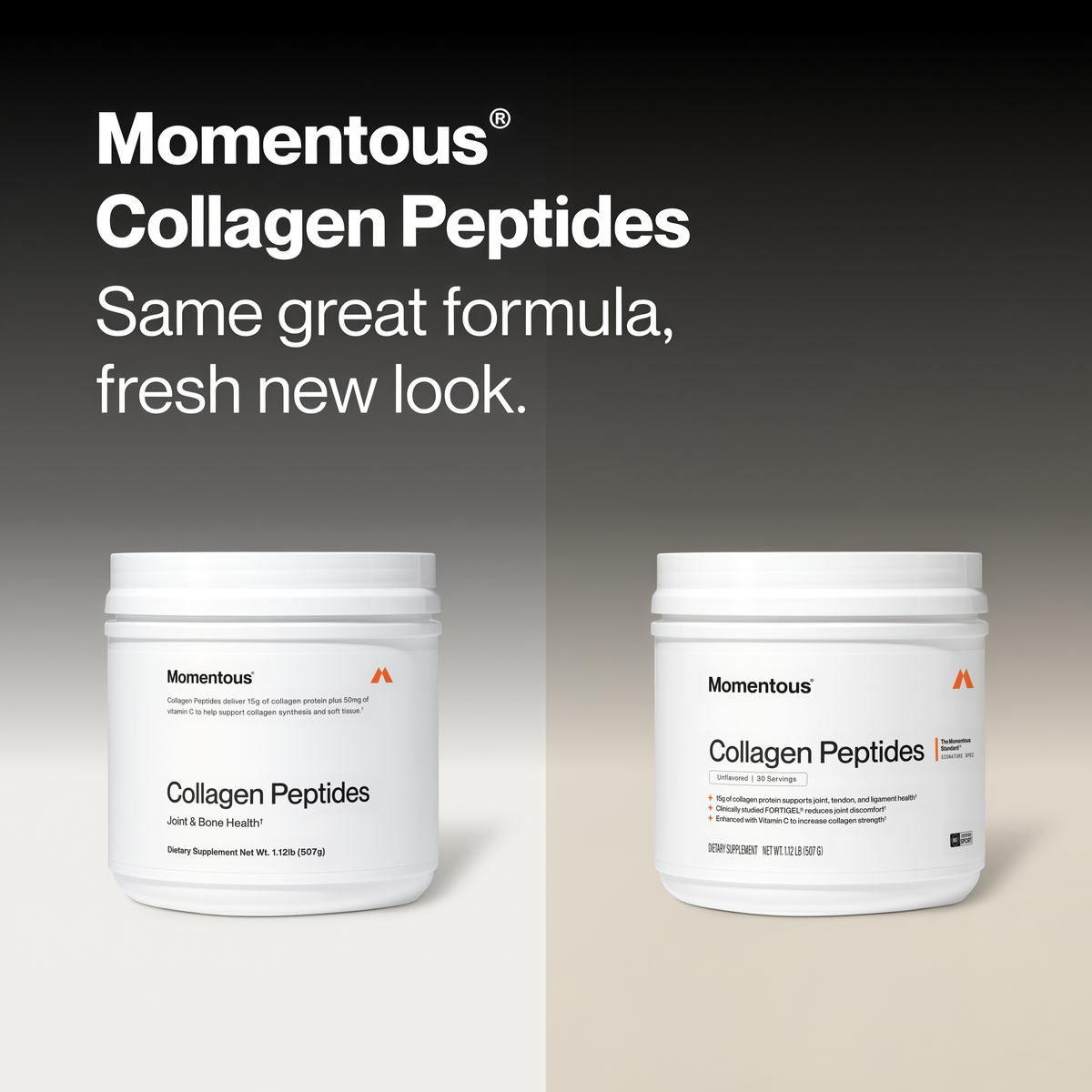 Momentous Grass-Fed Collagen Peptides Powder, Fortigel & Vitamin C